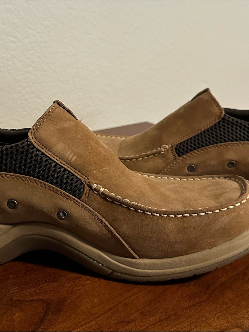 NWOT Men’s Cole Haan country Suede Slip on Shoes Nike Air Soles C02331, size 10 - Picture 11 of 13